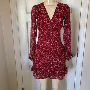 NWT - A&F Mini Red Floral Dress - Size XS